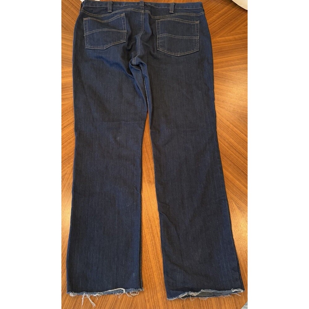 Carhartt Rugged Flex Jeans 38x32 (30‎ Actual) Raw Hem Frayed Dark Wash Boot